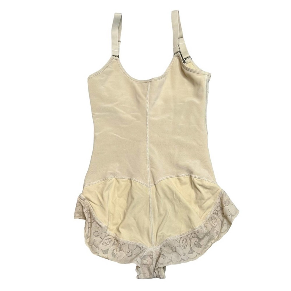 Shaperx Womens Shapewear Tummy Control Full Body Slimmer Zipper Beige Small
